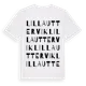 White t-shirt med Lilla Uttervik ordlek t-shirt