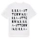 White t-shirt med Lilla-Uttervik ordlek t-shirt