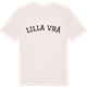 Vintage White t-shirt med Lilla Vrå böjd t-shirt