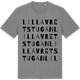 Mid Heather Gray t-shirt med Lilla Vretstugan ordlek t-shirt