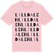 Pink Cotton t-shirt med Lilldalen ordlek t-shirt