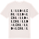 Vintage White t-shirt med Lilldalen ordlek t-shirt