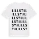 White t-shirt med Lillstu ordlek t-shirt