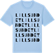 Blue Soul t-shirt med Lillsundet ordlek t-shirt