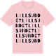 Pink Cotton t-shirt med Lillsundet ordlek t-shirt