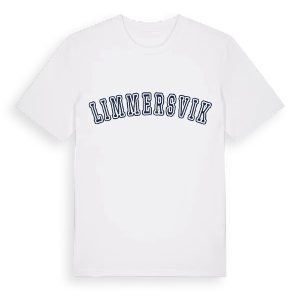 Limmersvik college t-shirt – ekologisk bomull t-shirt från Pinshirt