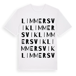 Limmersvik ordlek t-shirt – ekologisk bomull t-shirt från Pinshirt