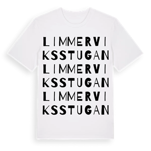 Limmerviksstugan ordlek t-shirt – ekologisk bomull t-shirt från Pinshirt