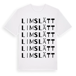 Limslätt ordlek t-shirt – ekologisk bomull t-shirt från Pinshirt