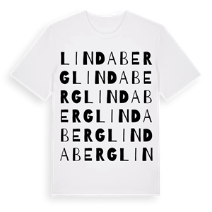 Lindaberg ordlek t-shirt – ekologisk bomull t-shirt från Pinshirt