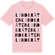 Pink Cotton t-shirt med Lindbråten ordlek t-shirt