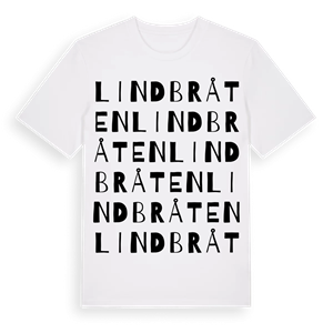 Lindbråten ordlek t-shirt – ekologisk bomull t-shirt från Pinshirt