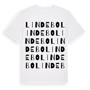 Lindebo ordlek t-shirt – ekologisk bomull t-shirt från Pinshirt