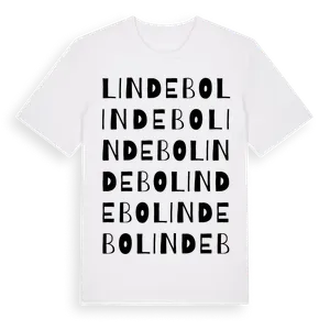 Lindebo ordlek t-shirt – ekologisk bomull t-shirt från Pinshirt
