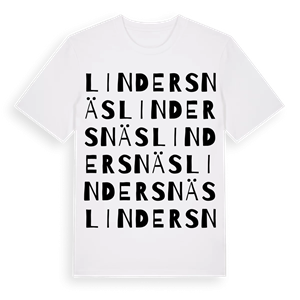 Lindersnäs ordlek t-shirt – ekologisk bomull t-shirt från Pinshirt