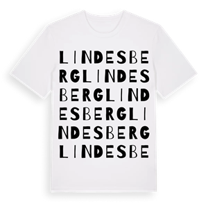 Lindesberg ordlek t-shirt – ekologisk bomull t-shirt från Pinshirt