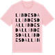 Pink Cotton t-shirt med Lindesdal ordlek t-shirt