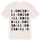 Vintage White t-shirt med Lindesdal ordlek t-shirt