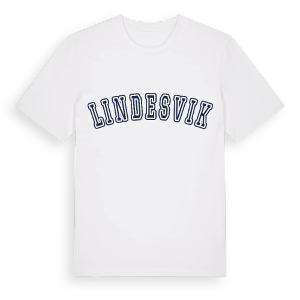 Lindesvik college t-shirt – ekologisk bomull t-shirt från Pinshirt