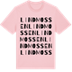 Pink Cotton t-shirt med Lindmossen ordlek t-shirt