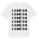 White t-shirt med Lindö Äng ordlek t-shirt