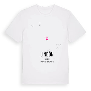 Lindön karta t-shirt – ekologisk bomull t-shirt från Pinshirt