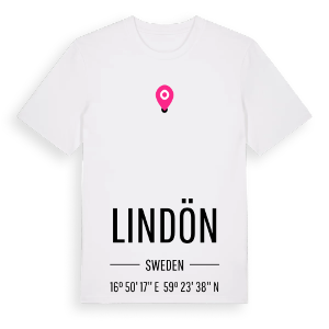 Lindön karta t-shirt – ekologisk bomull t-shirt från Pinshirt