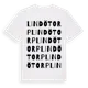 White t-shirt med Lindötorp ordlek t-shirt