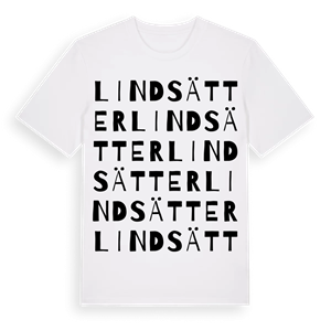 Lindsätter ordlek t-shirt – ekologisk bomull t-shirt från Pinshirt