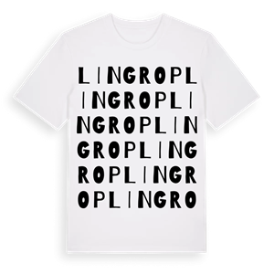 Lingrop ordlek t-shirt – ekologisk bomull t-shirt från Pinshirt