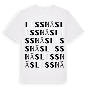 Lissnäs ordlek t-shirt – ekologisk bomull t-shirt från Pinshirt