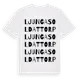 White t-shirt med Ljunga Soldattorp ordlek t-shirt