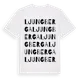 White t-shirt med Ljungberga ordlek t-shirt
