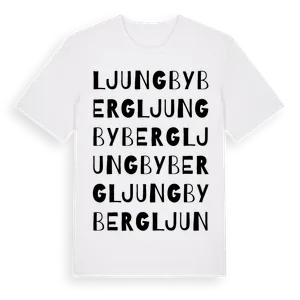 Ljungbyberg ordlek t-shirt – ekologisk bomull t-shirt från Pinshirt