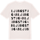 Vintage White t-shirt med Ljungstugan ordlek t-shirt