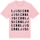 Pink Cotton t-shirt med Ljusberg ordlek t-shirt