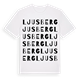 White t-shirt med Ljusberg ordlek t-shirt