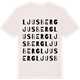 Vintage White t-shirt med Ljusberg ordlek t-shirt