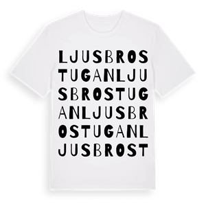 Ljusbrostugan ordlek t-shirt – ekologisk bomull t-shirt från Pinshirt