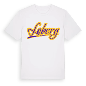 Loberg baseball t-shirt – ekologisk bomull t-shirt från Pinshirt