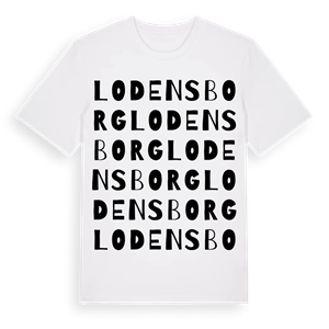 Lodensborg ordlek t-shirt – ekologisk bomull t-shirt från Pinshirt