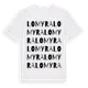 White t-shirt med Lomyra ordlek t-shirt