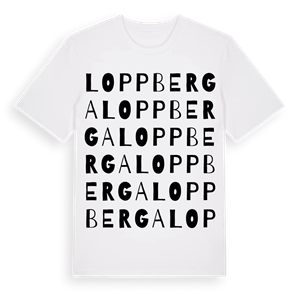 Loppberga ordlek t-shirt – ekologisk bomull t-shirt från Pinshirt
