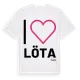 White t-shirt med Jag älskar Löta t-shirt stort tryck