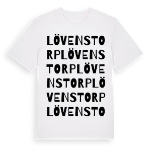 Lövenstorp ordlek t-shirt – ekologisk bomull t-shirt från Pinshirt