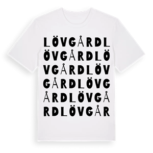 Lövgård ordlek t-shirt – ekologisk bomull t-shirt från Pinshirt
