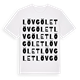 White t-shirt med Lövgölet ordlek t-shirt