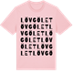 Pink Cotton t-shirt med Lövgölet ordlek t-shirt