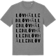 Mid Heather Gray t-shirt med Lövhällen ordlek t-shirt