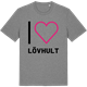 Mid Heather Gray t-shirt med Jag älskar Lövhult t-shirt stort tryck